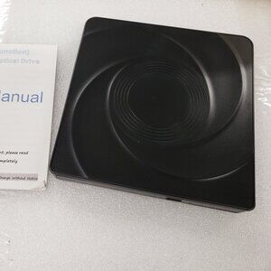 External CD/DVD Drive for Laptop USB 3.0, USBC Portable Reader DVD/CD Player Blk